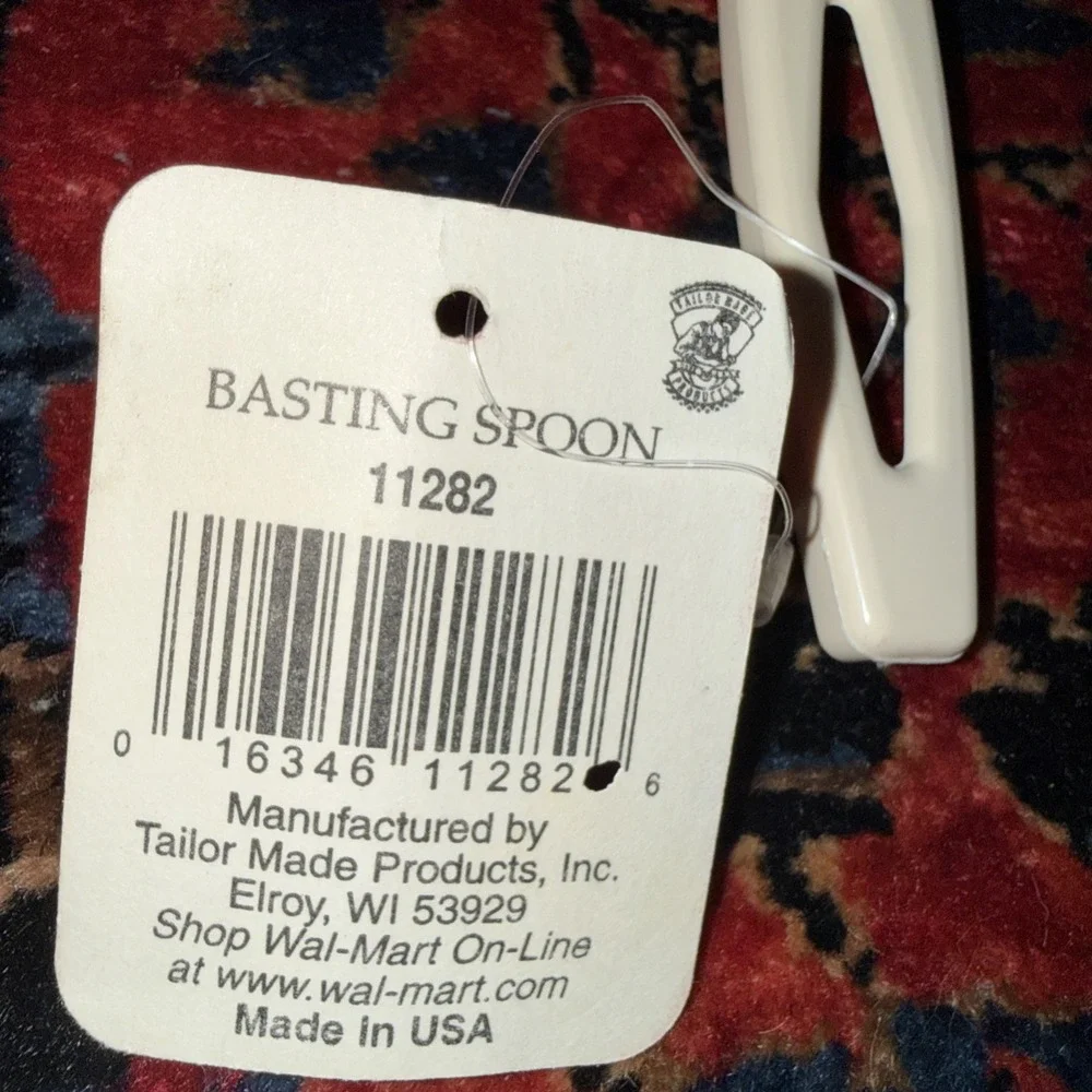 Vintage‎ Tailor Made Basting Spoon Nylon Plastic Almond 11.5